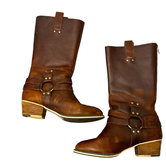 Caterpillar Shoes - CAT by Caterpillar women’s brown leather riding boots size 6.5